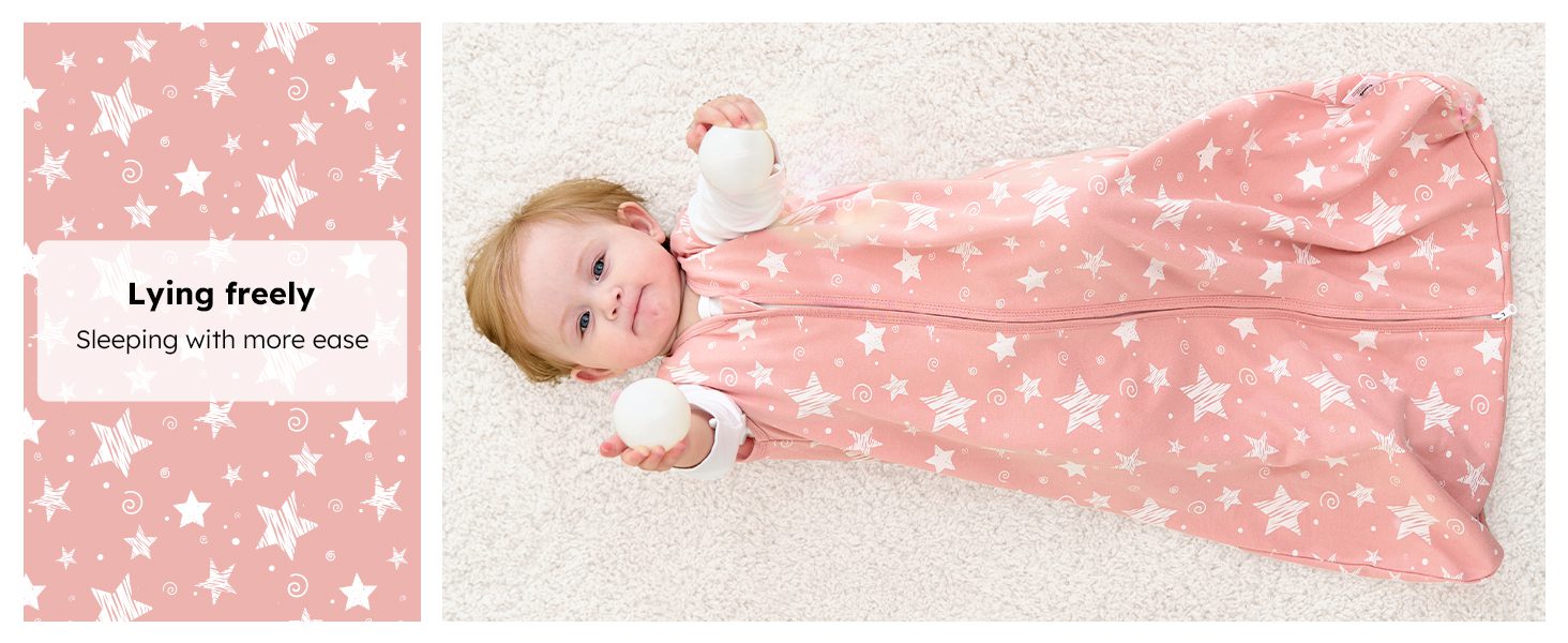 sleep sack with zipper 100% cotton wearable blanket for girl baby sleep sack