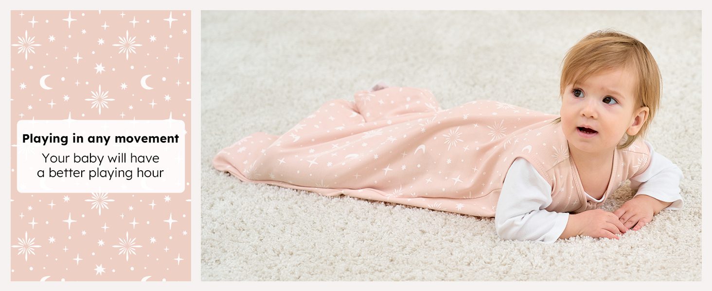 sleep sack with zipper 100% cotton wearable blanket for girl baby sleep sack