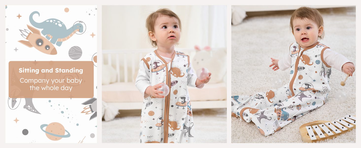 3 pack baby sleep sack wearable blanket for babies 100% cotton 2 way zipper boy and girl sleep bag