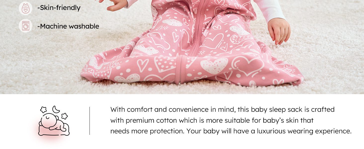 fiemol cotton sleep sack baby girl sleep sacks